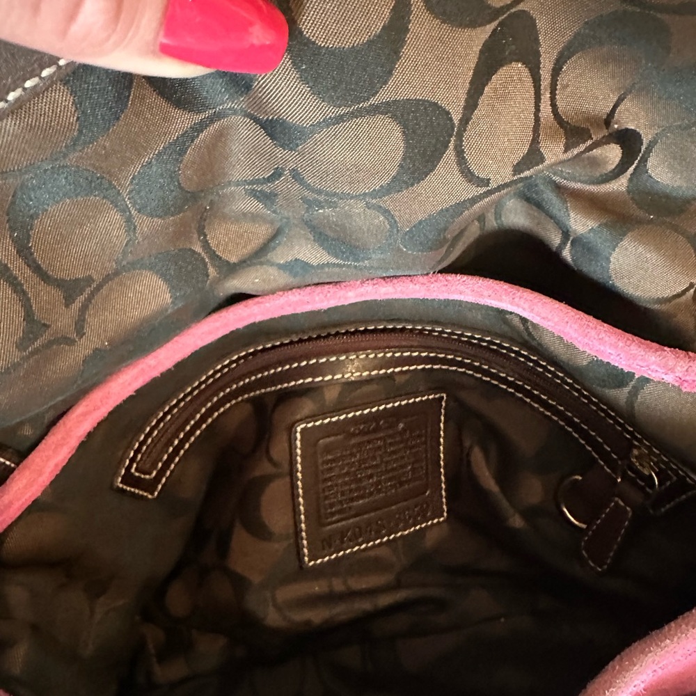 Vintage coach bag, beautiful suede - Picture 7 of 10